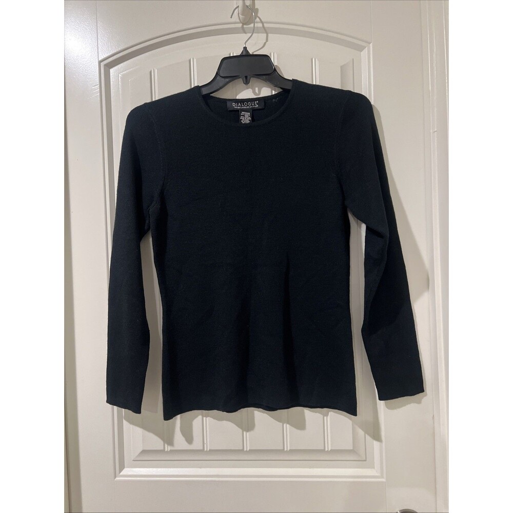 NWOT Dialogue Merino Wool Blend Long Sleeve Sweater Size M